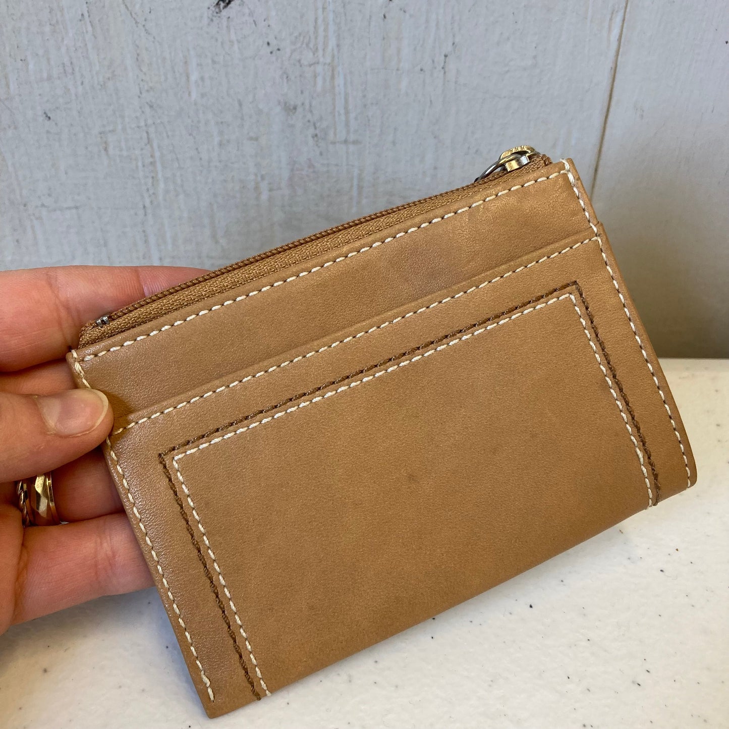 Coin Purse Designer By Coach In Brown, Size:Small