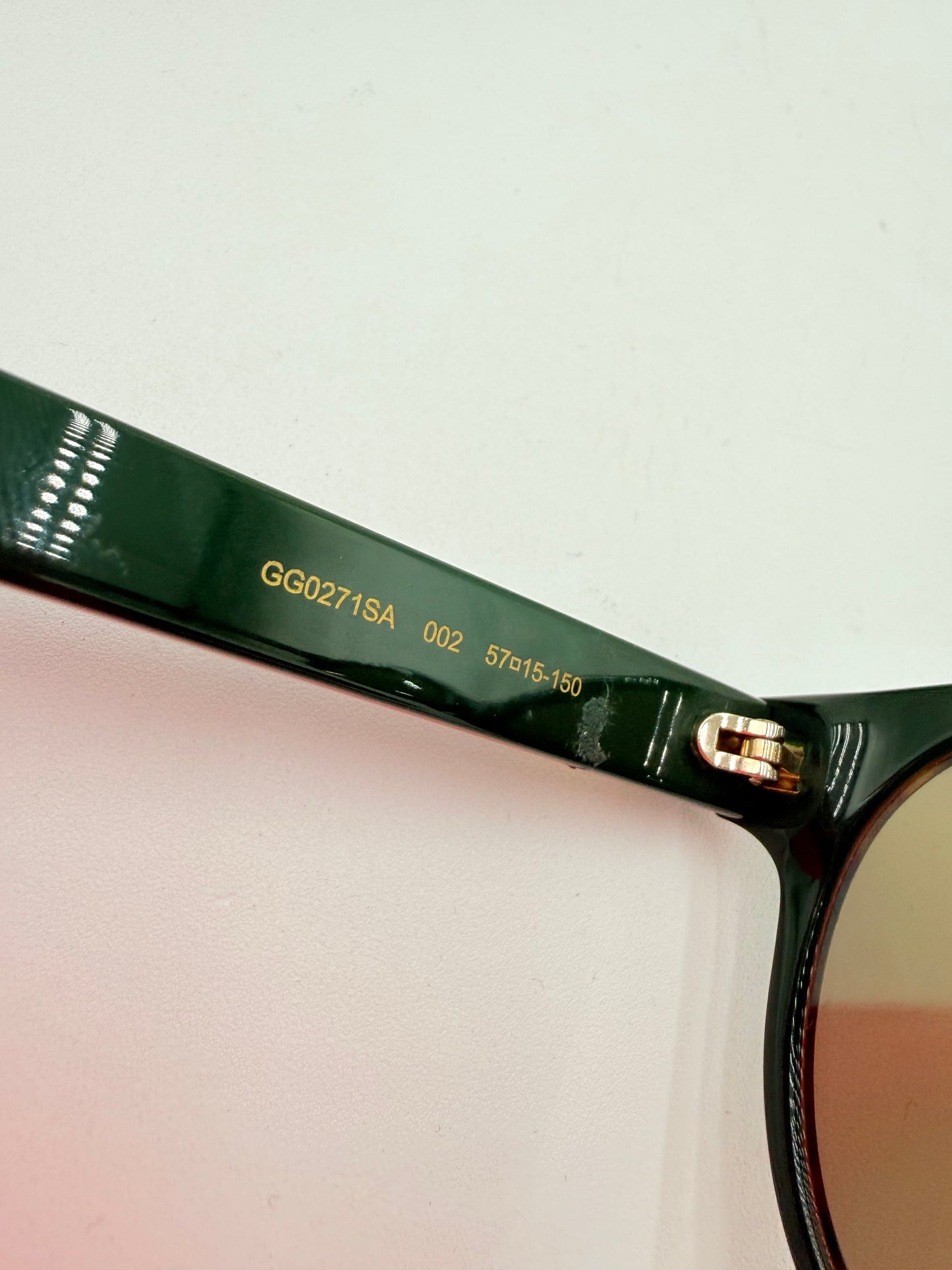 Sunglasses Luxury Designer By Gucci In Brown & Green