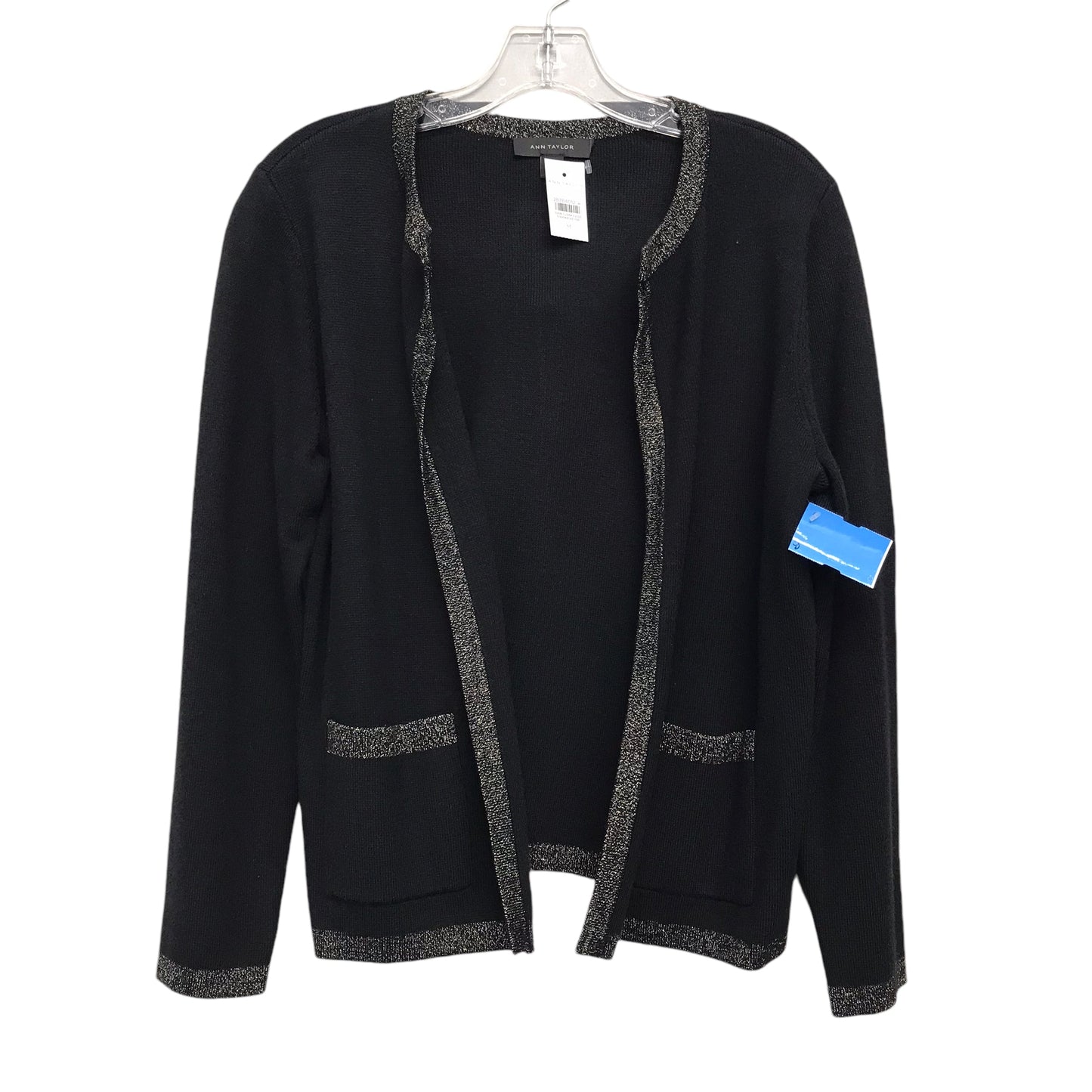 Sweater Cardigan By Ann Taylor In Black, Size:M