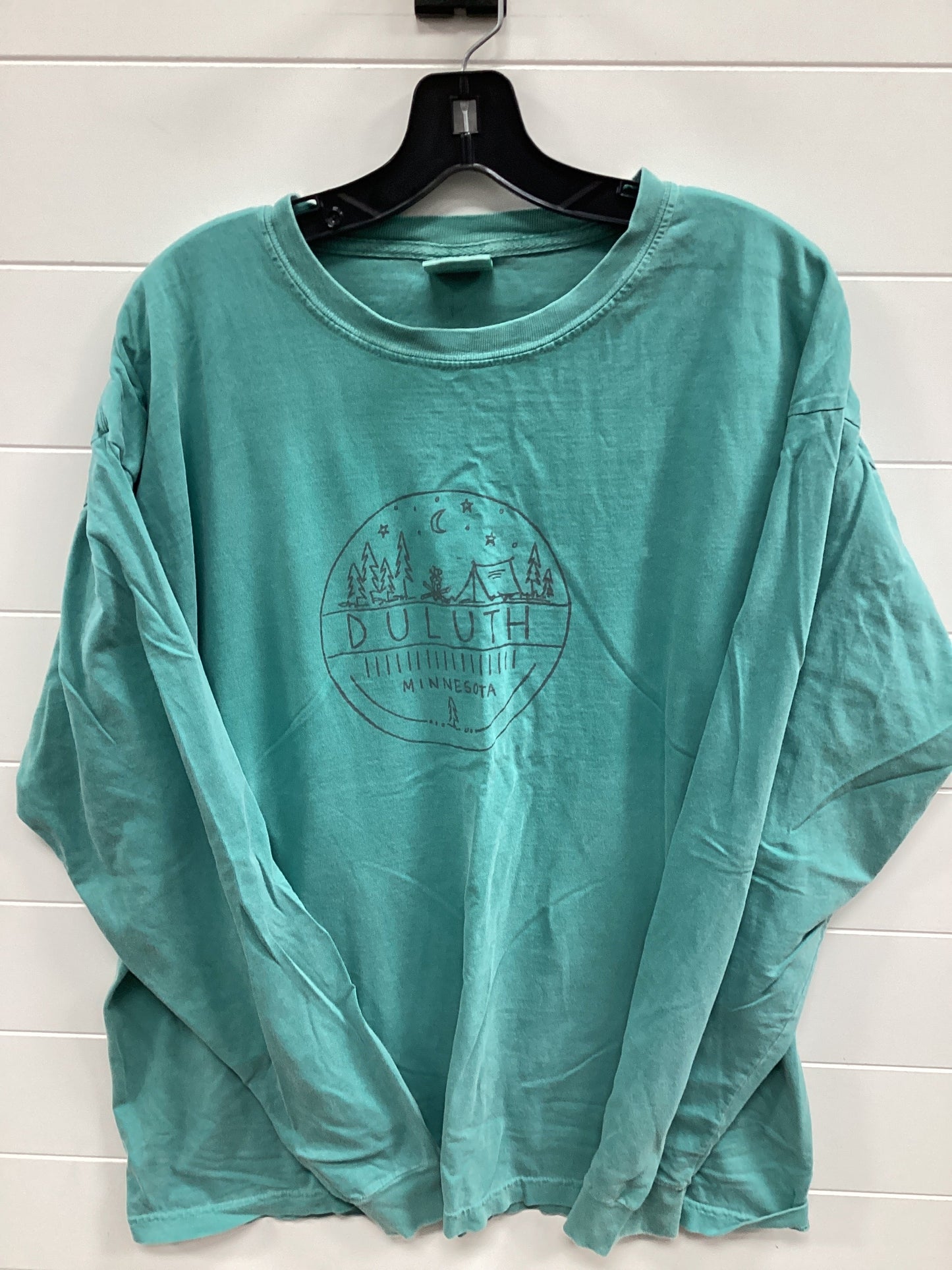 Top Ls By Comfort Colors In Teal, Size:Xl