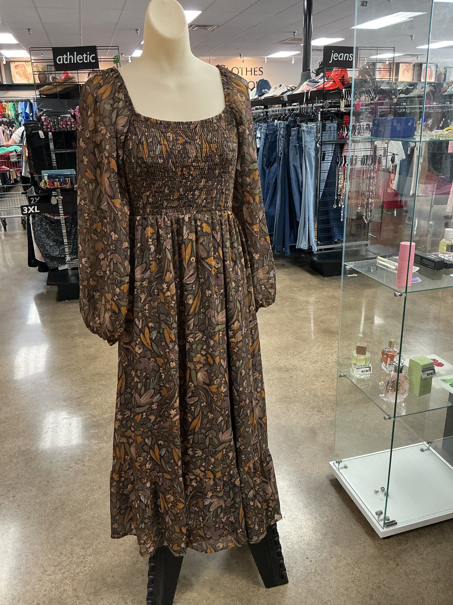 Dress Casual Maxi By New In In Brown, Size:S