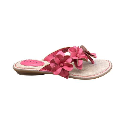 Sandals Flats By Boc In Brown & Pink, Size:7