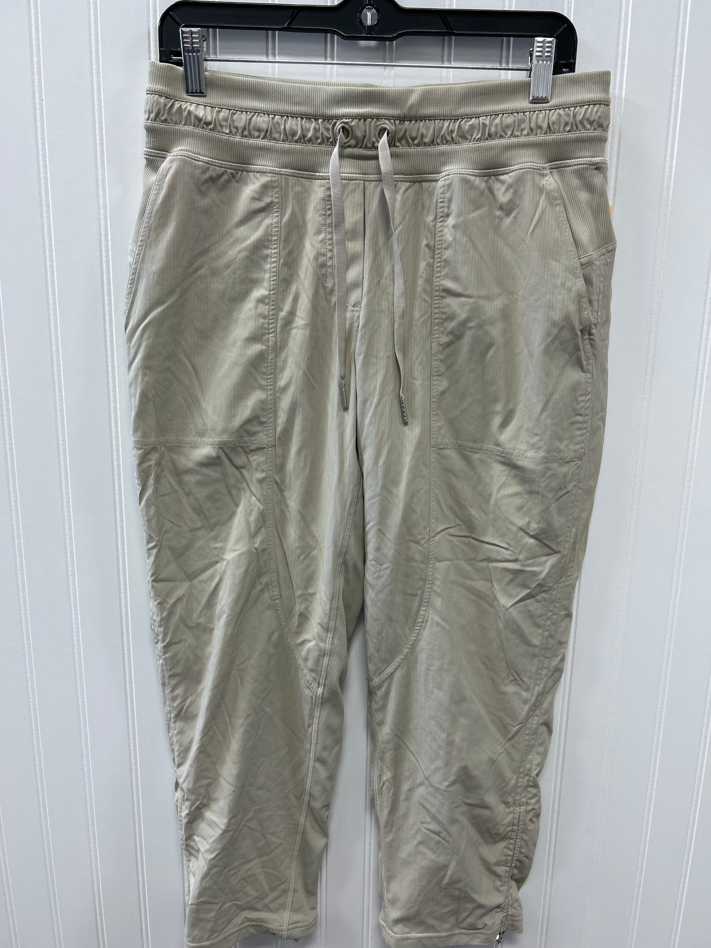 Athletic Pants By Lululemon In Cream, Size:8