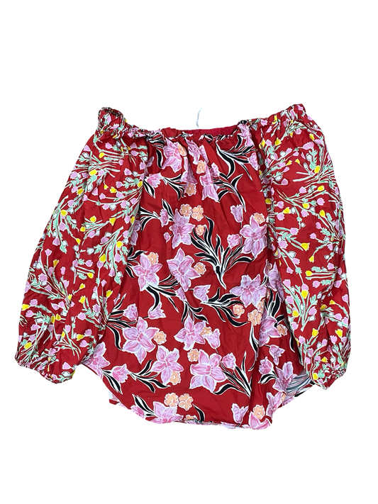 Top 3/4 Sleeve By Free People In Red, Size:M