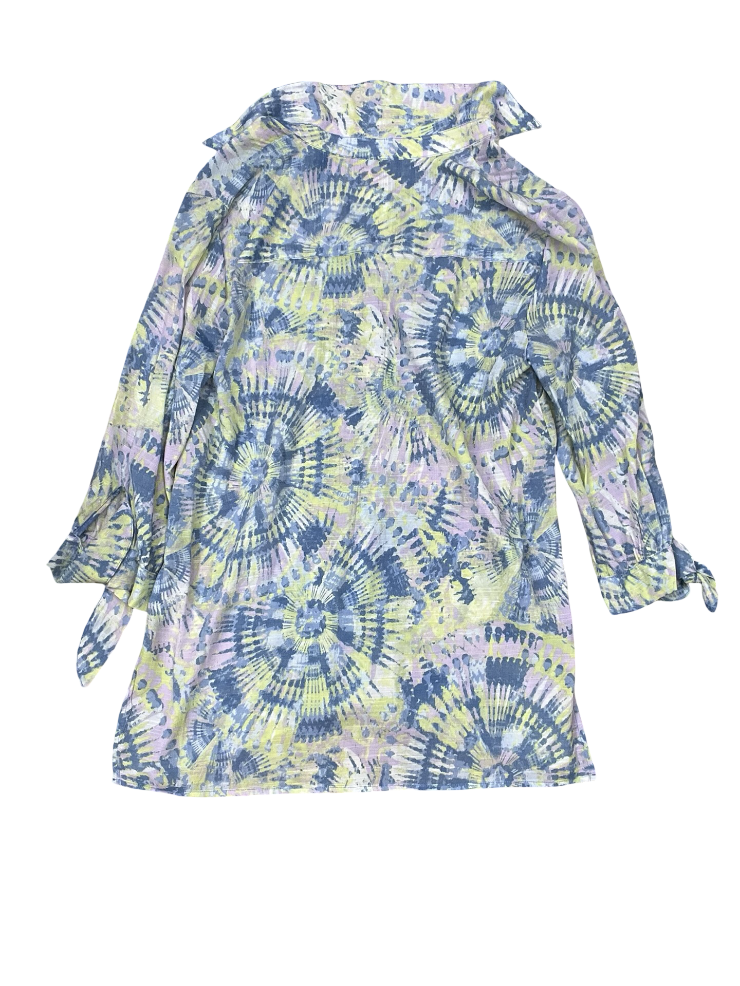 Blouse 3/4 Sleeve By Ruby Rd In Blue & Pink, Size:S