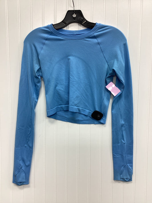 Athletic Top Ls Collar By Lululemon In Blue, Size:6