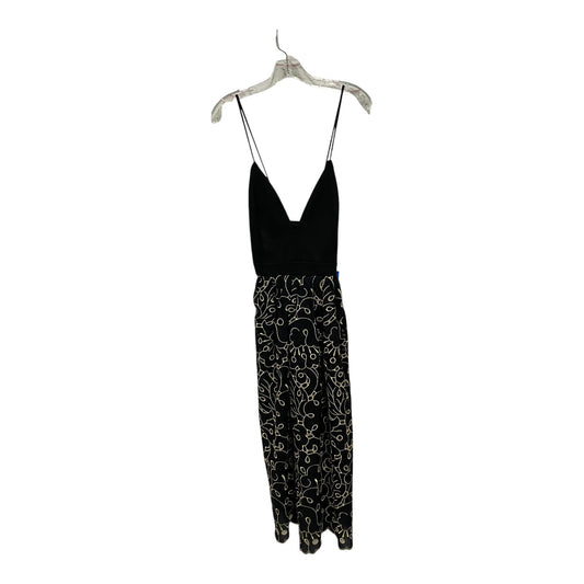 Dress Party Midi By Maeve In Black & Gold, Size:S