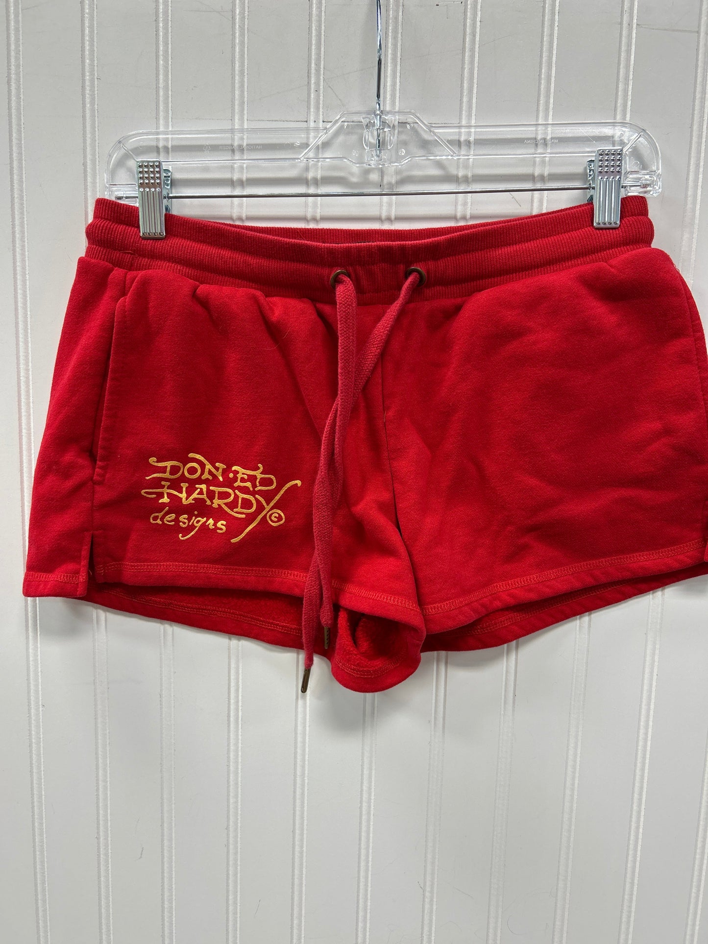 Athletic Shorts By Ed Hardy In Red, Size:M