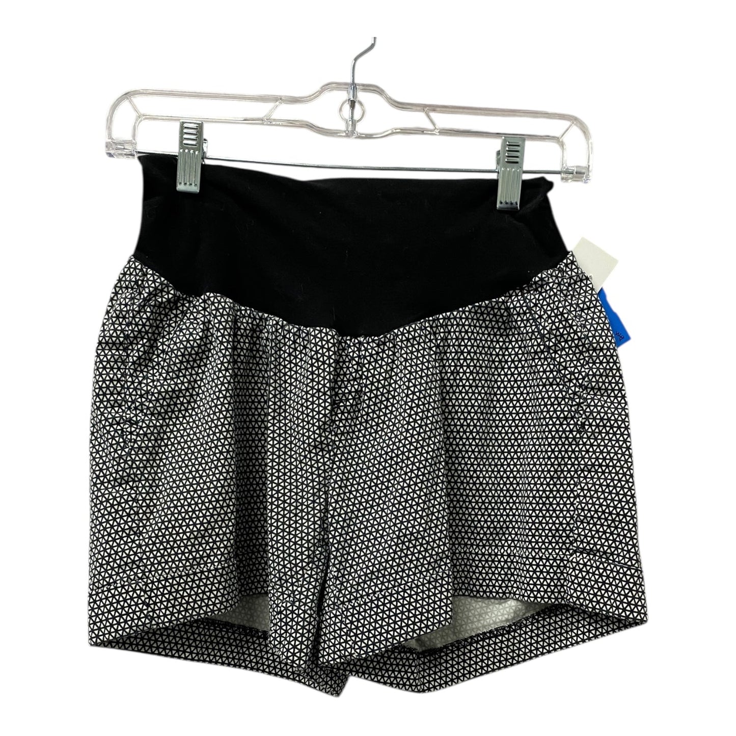 Mat Shorts By Motherhood In Black & White, Size:L