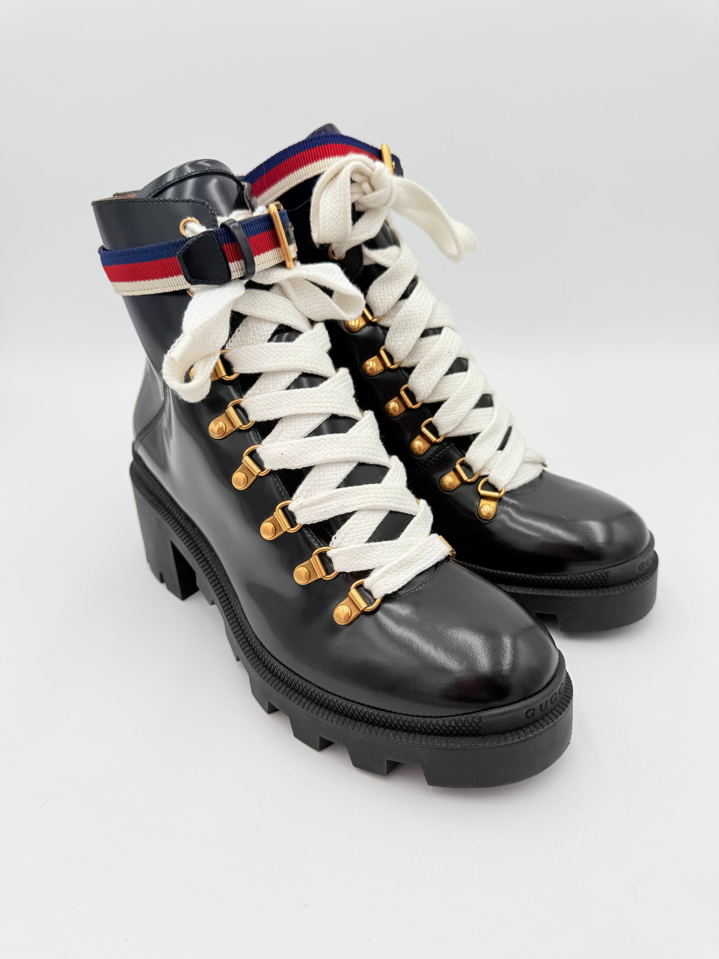 Boots Luxury Designer By Gucci In Black, Size:9.5