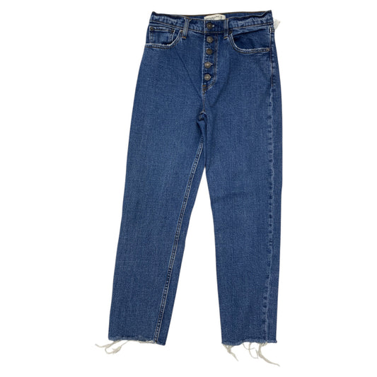 Jeans Straight By Abercrombie And Fitch In Blue Denim, Size:2