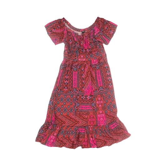 Dress Party Midi By Torrid In Brown & Pink, Size:L