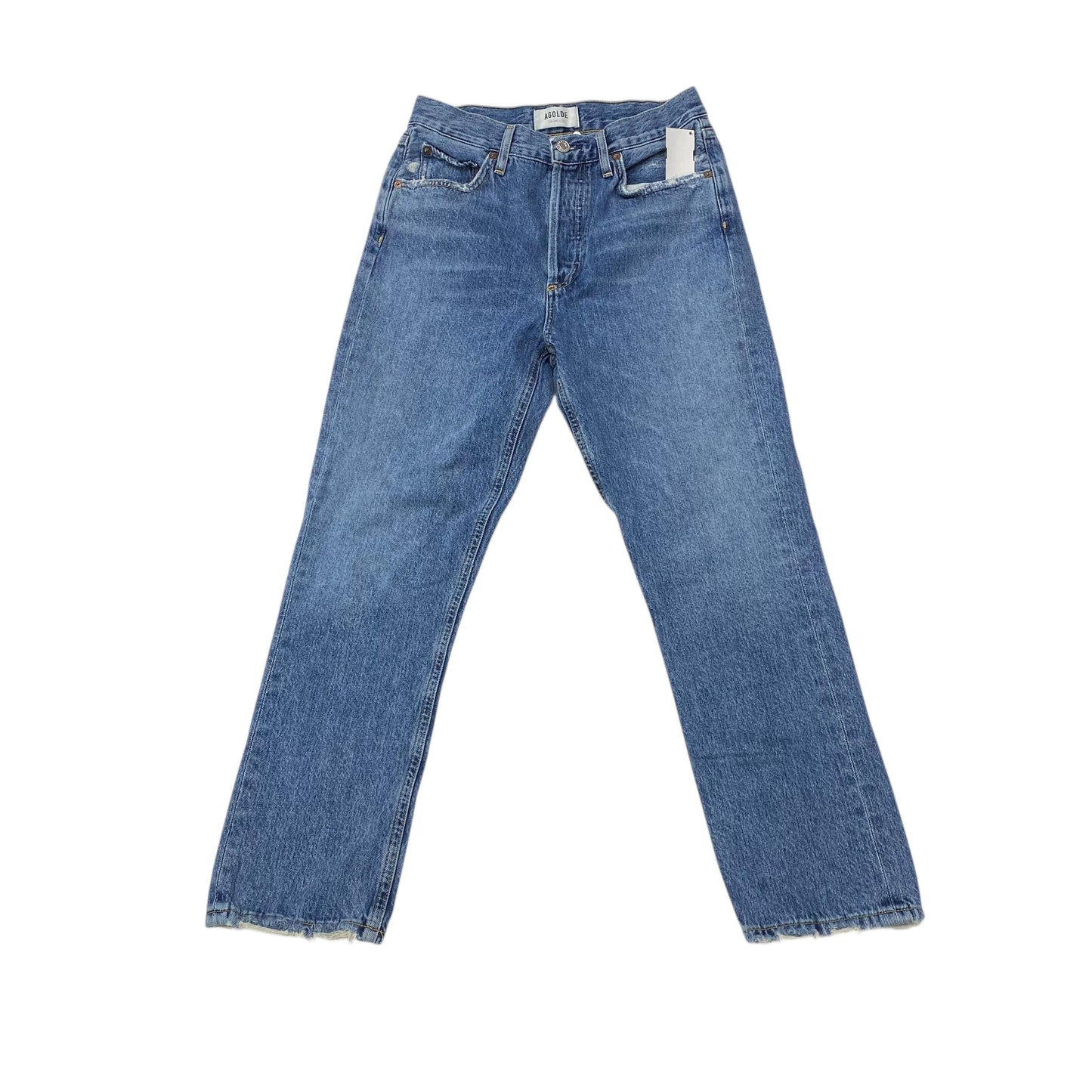 Jeans Boot Cut By Agolde In Blue Denim, Size:2