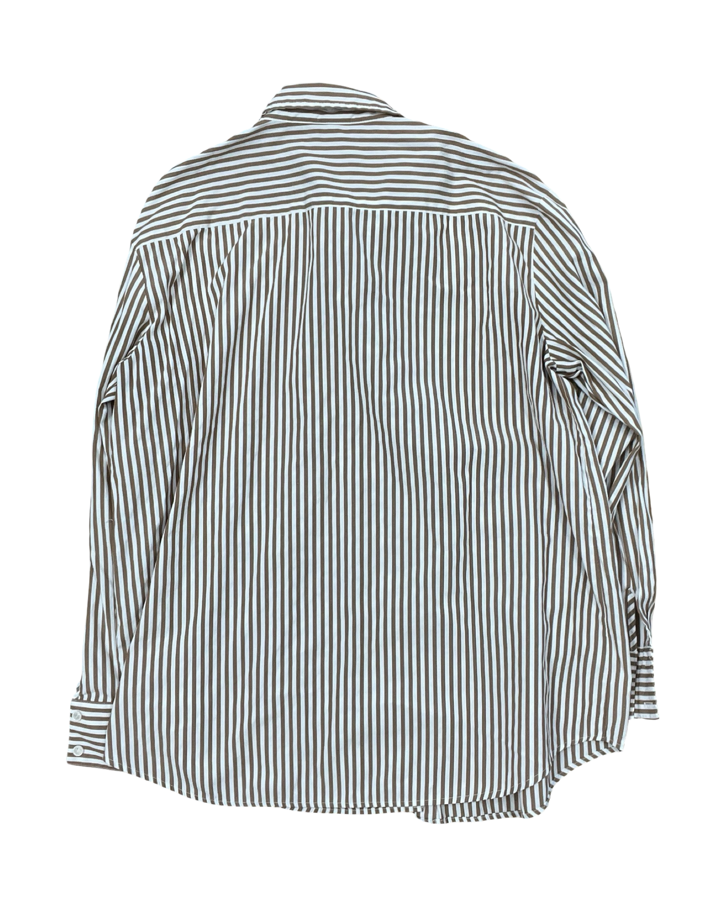 Blouse Ls By Clothes Mentor In Brown & White, Size:1X