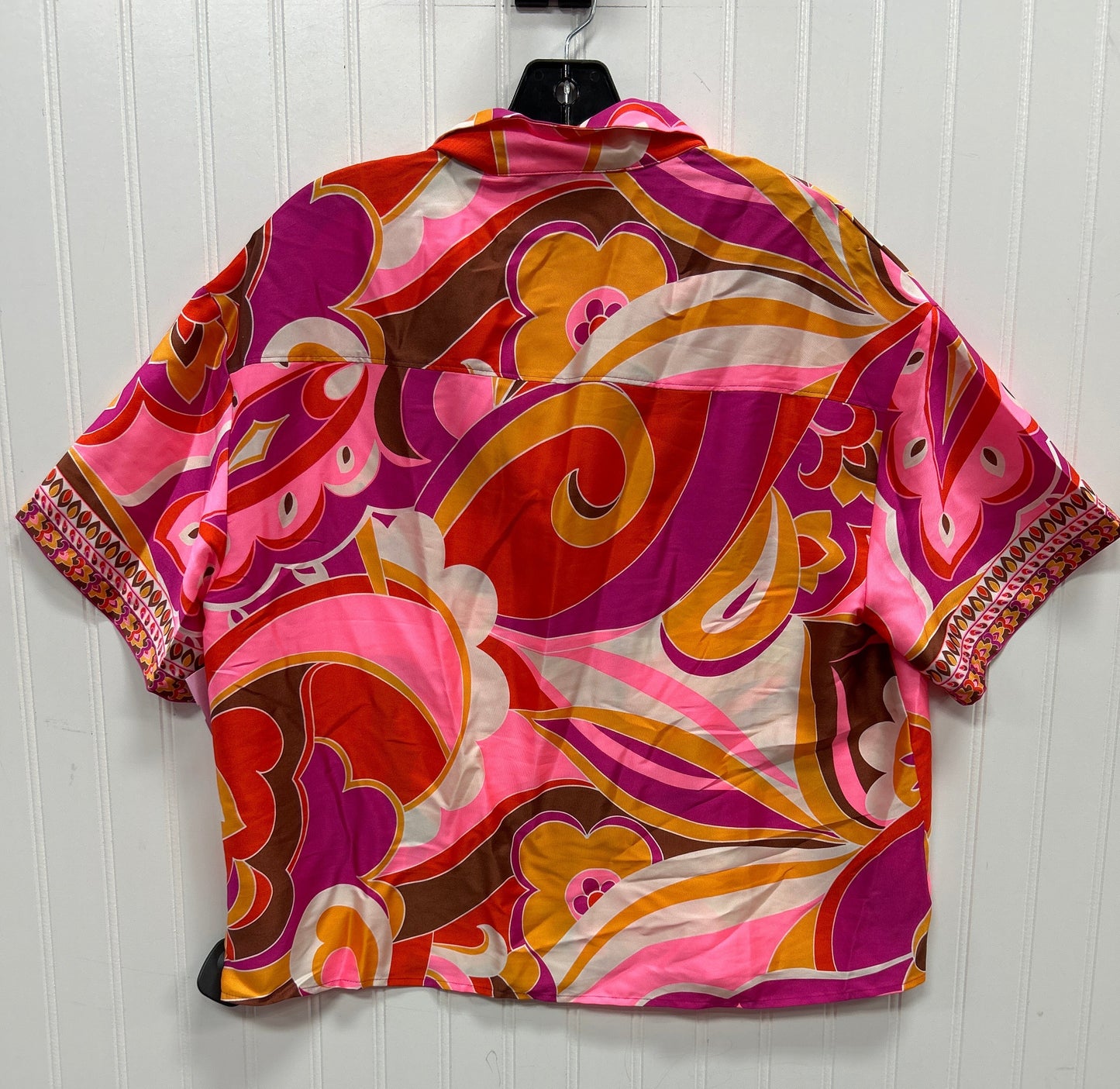 Blouse Ls By Express In Pink, Size:M