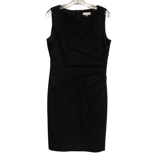 Dress Casual Midi By Calvin Klein In Black, Size:M