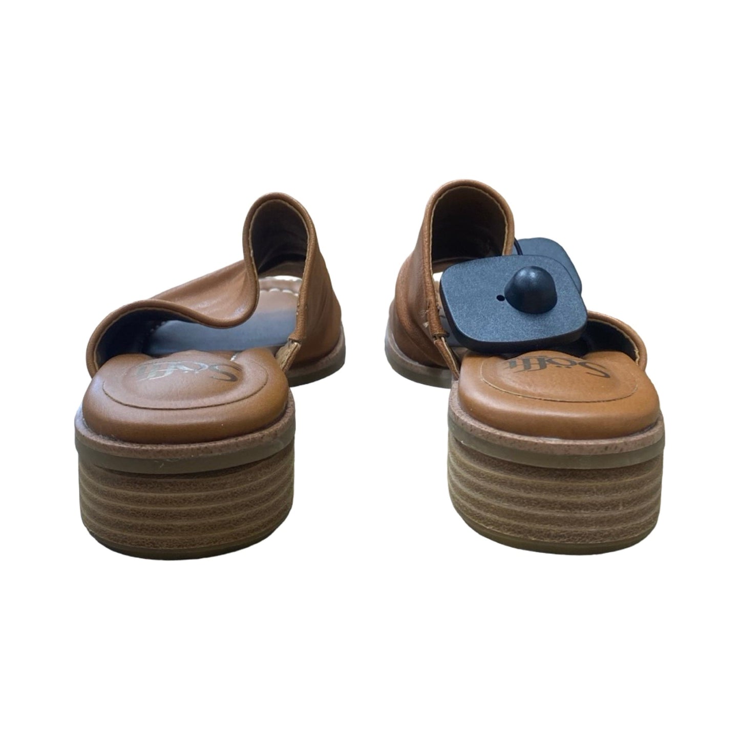 Sandals Heels Block By Sofft In Brown, Size:7