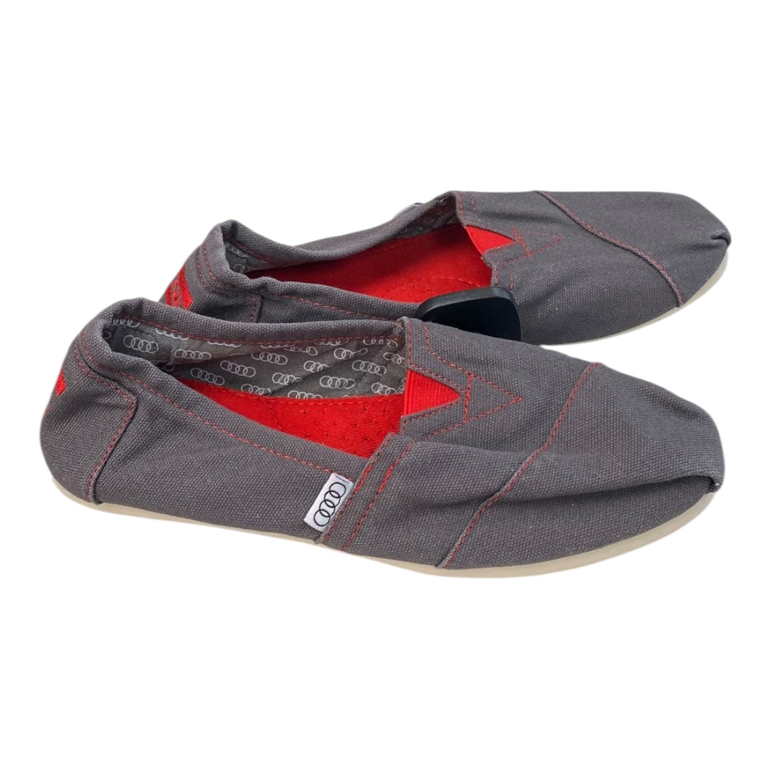 Shoes Flats By Toms In Grey & Red, Size:7