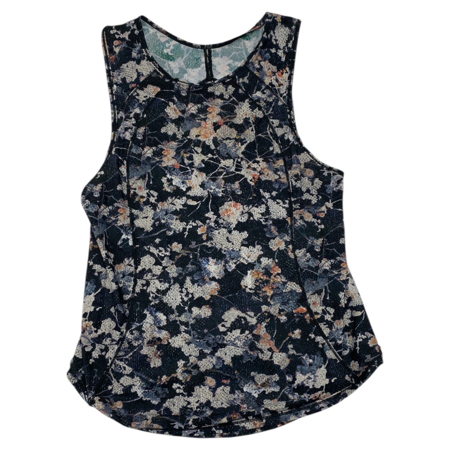 Athletic Tank Top By Lululemon In Floral Print, Size:L