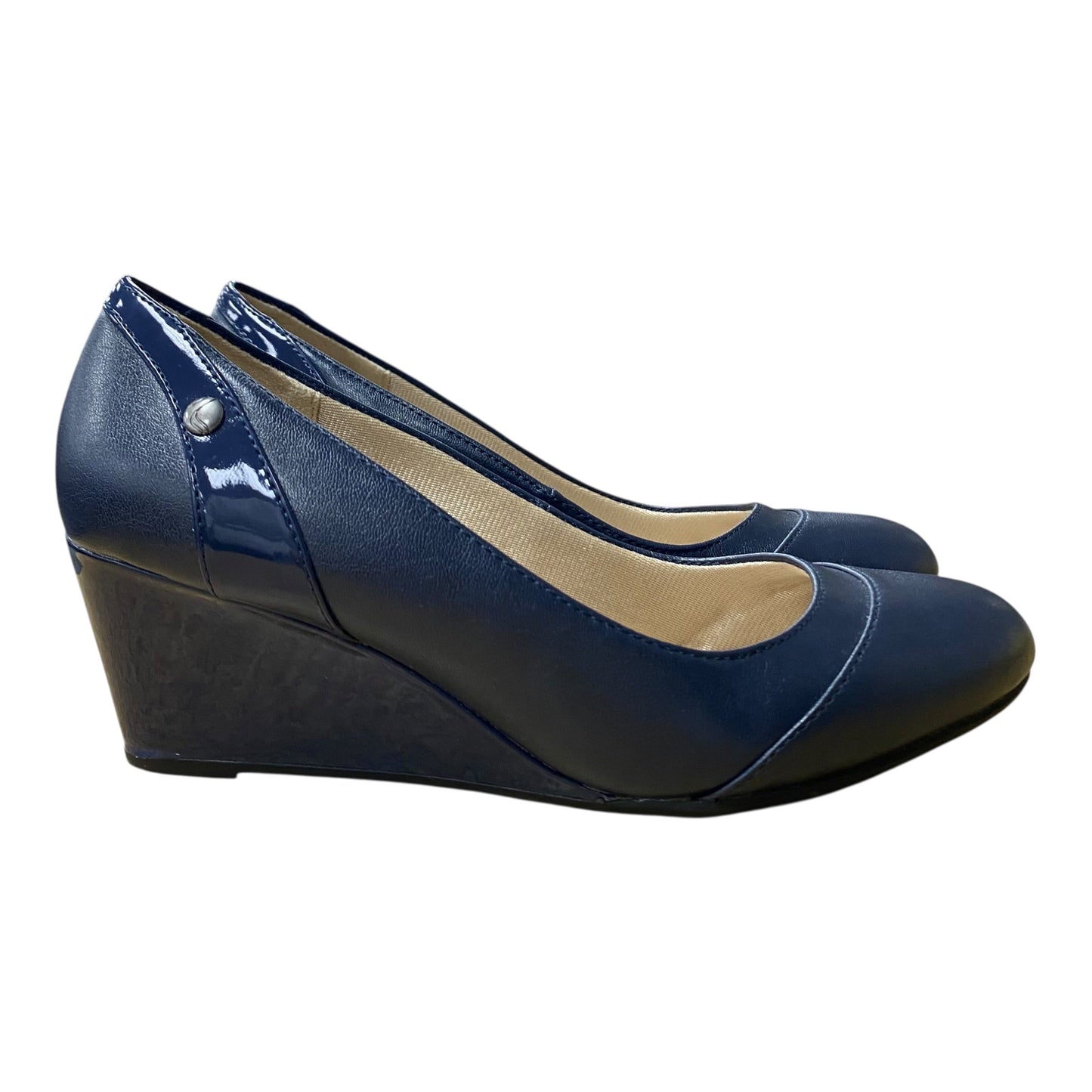 Shoes Heels Wedge By Life Stride In Blue, Size:6.5