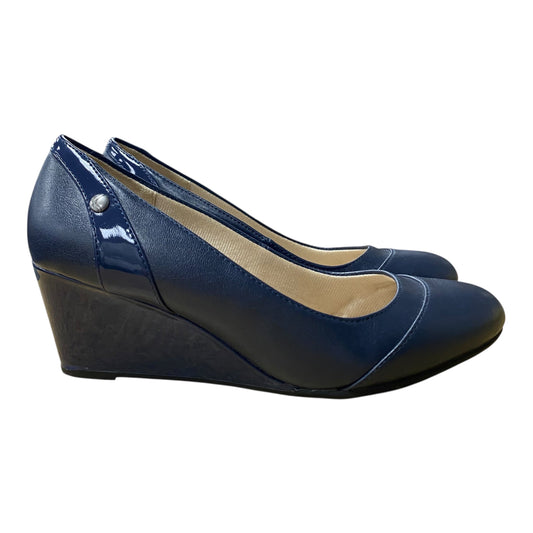 Shoes Heels Wedge By Life Stride In Blue, Size:6.5