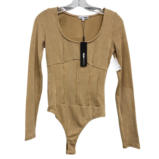 Bodysuit By Fashion Nova In Tan, Size:S