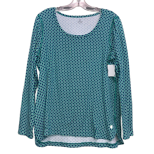 Top Ls By Talbots In Blue & Green, Size:L