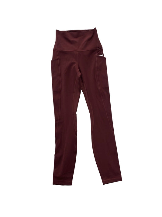 Athletic Leggings By Lululemon In Maroon, Size:2