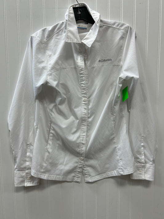 Athletic Top Ls Collar By Columbia In White, Size:S