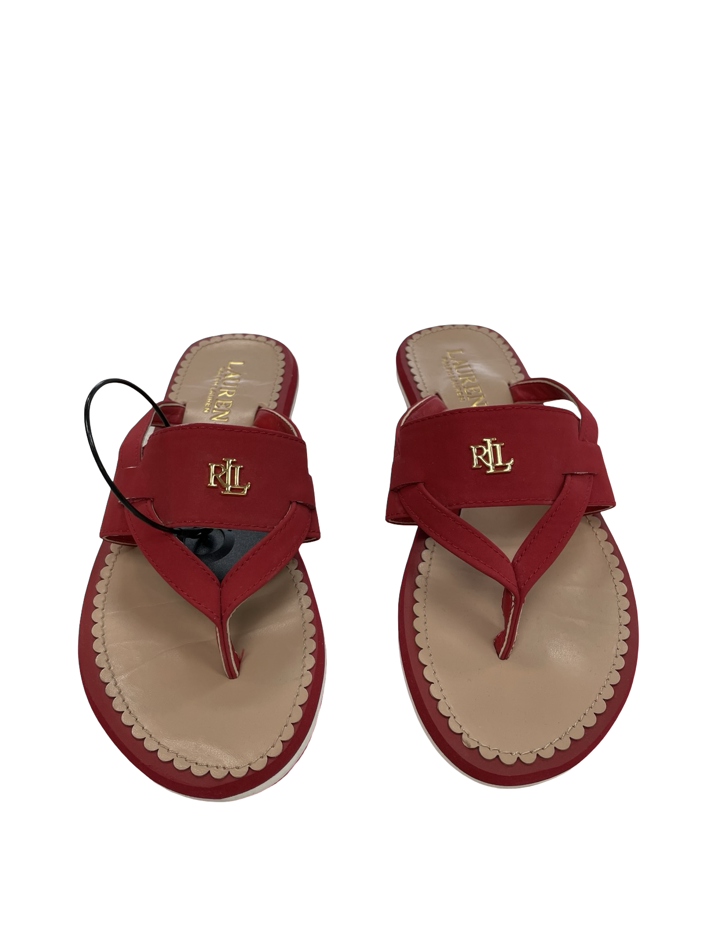 Sandals Flats By Lauren By Ralph Lauren In Red, Size:6