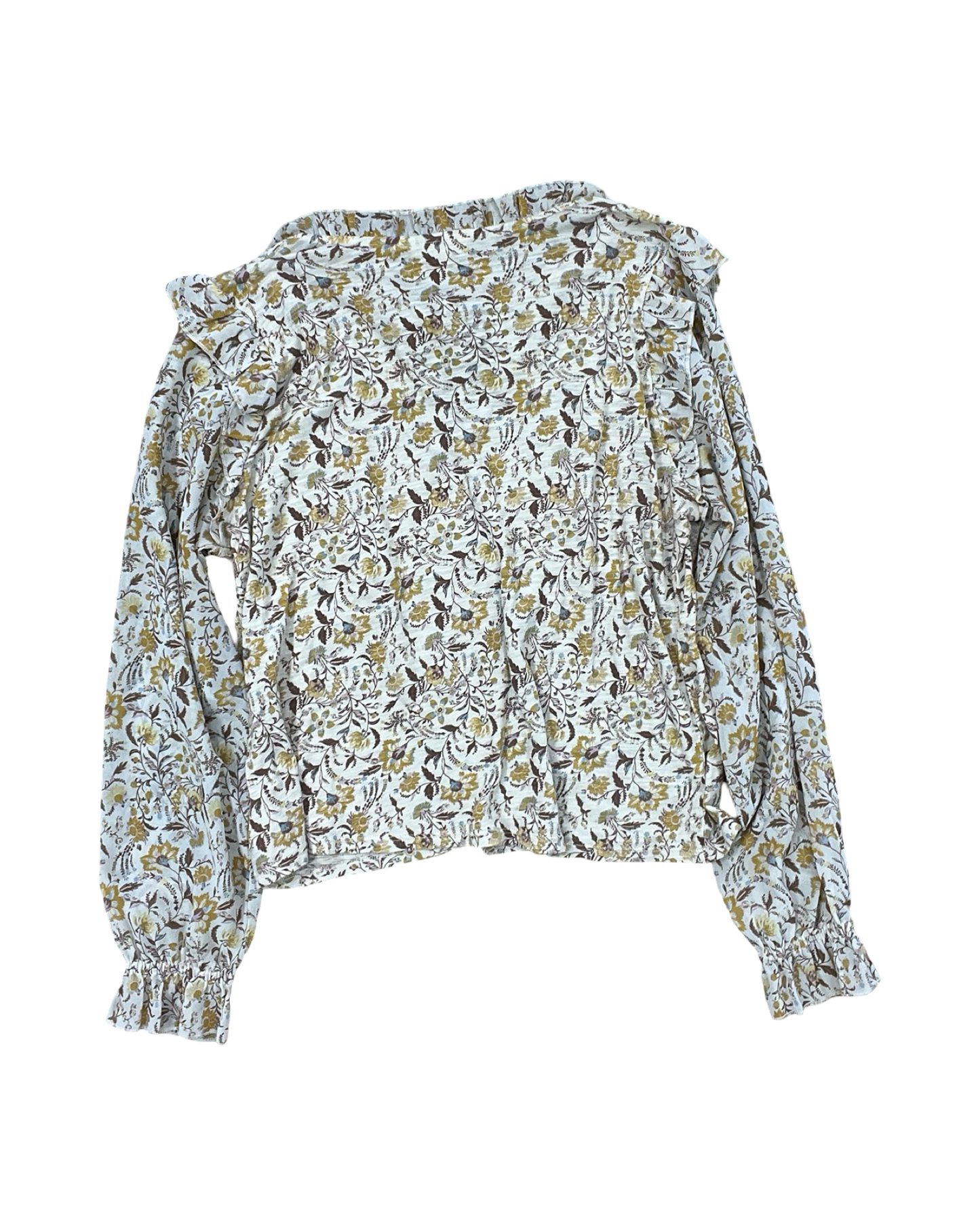 Top Ls By Lucky Brand In Cream & Yellow, Size:M