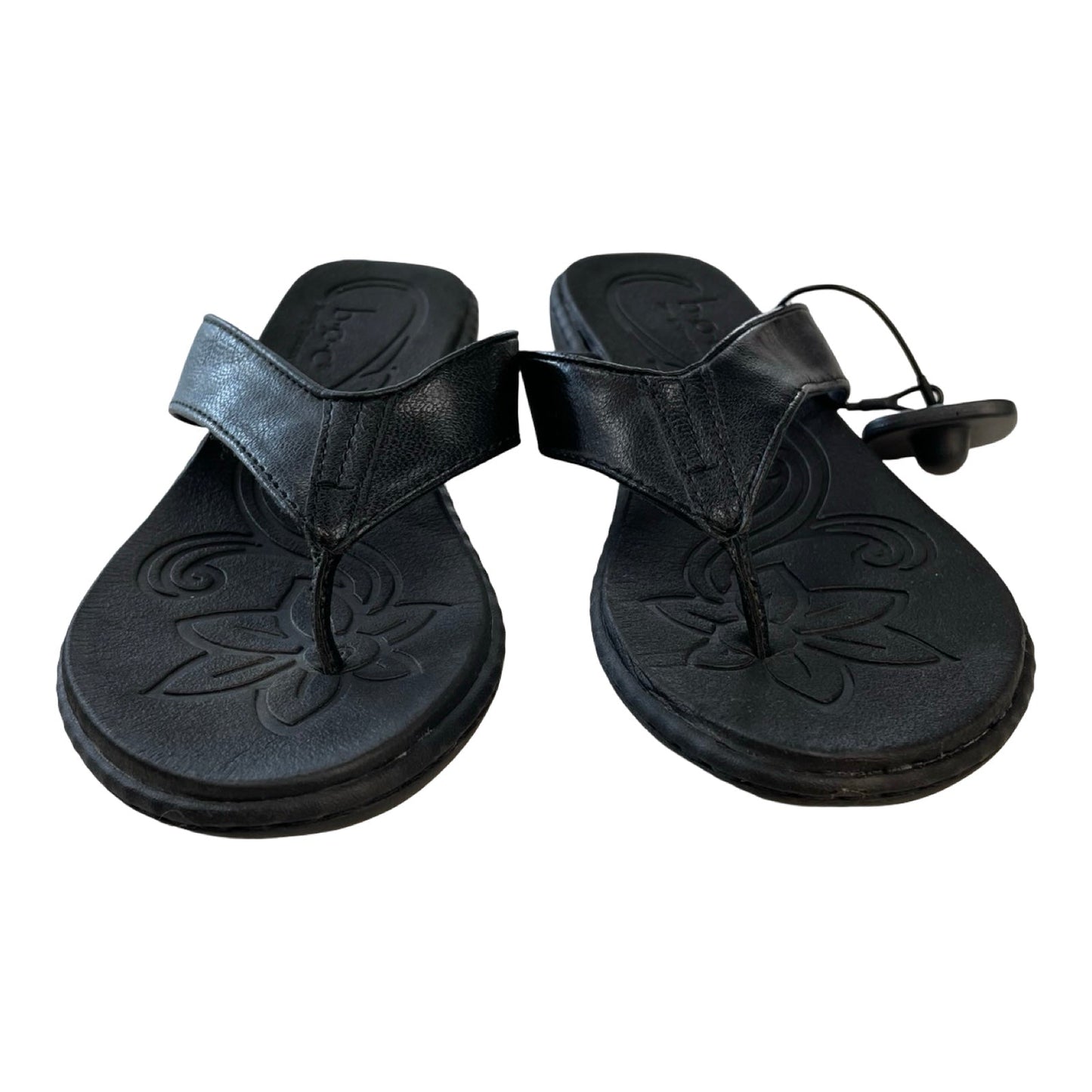 Sandals Flip Flops By Boc In Black, Size:9.5