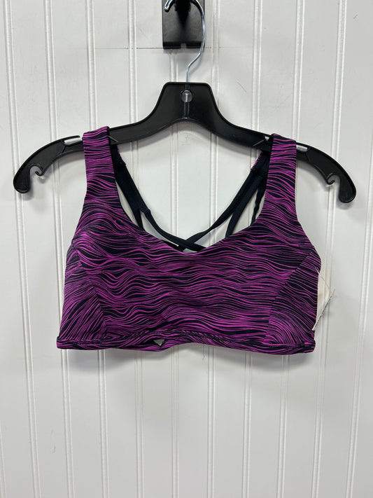Athletic Bra By Lululemon In Black & Pink, Size:8