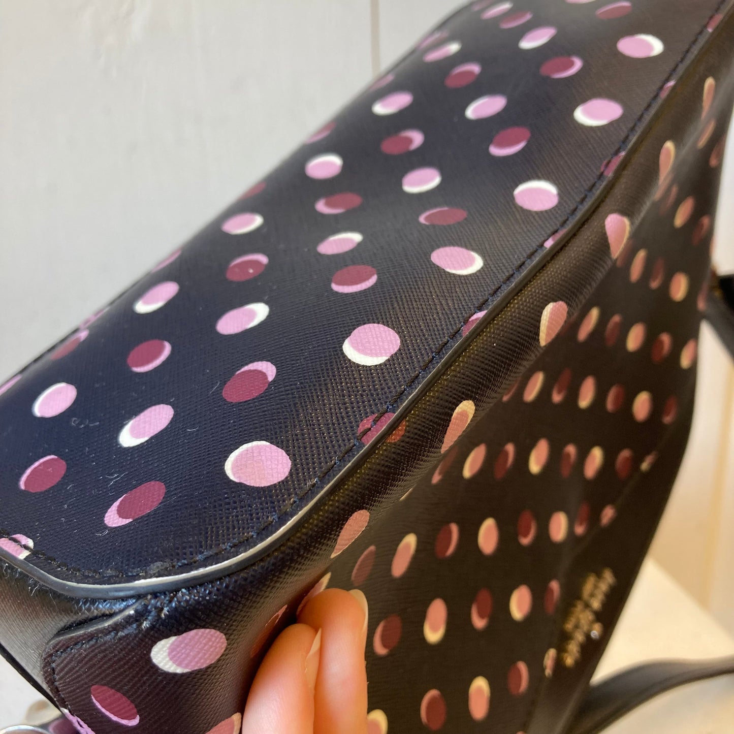 Crossbody Designer By Kate Spade In Black & Pink, Size:Small
