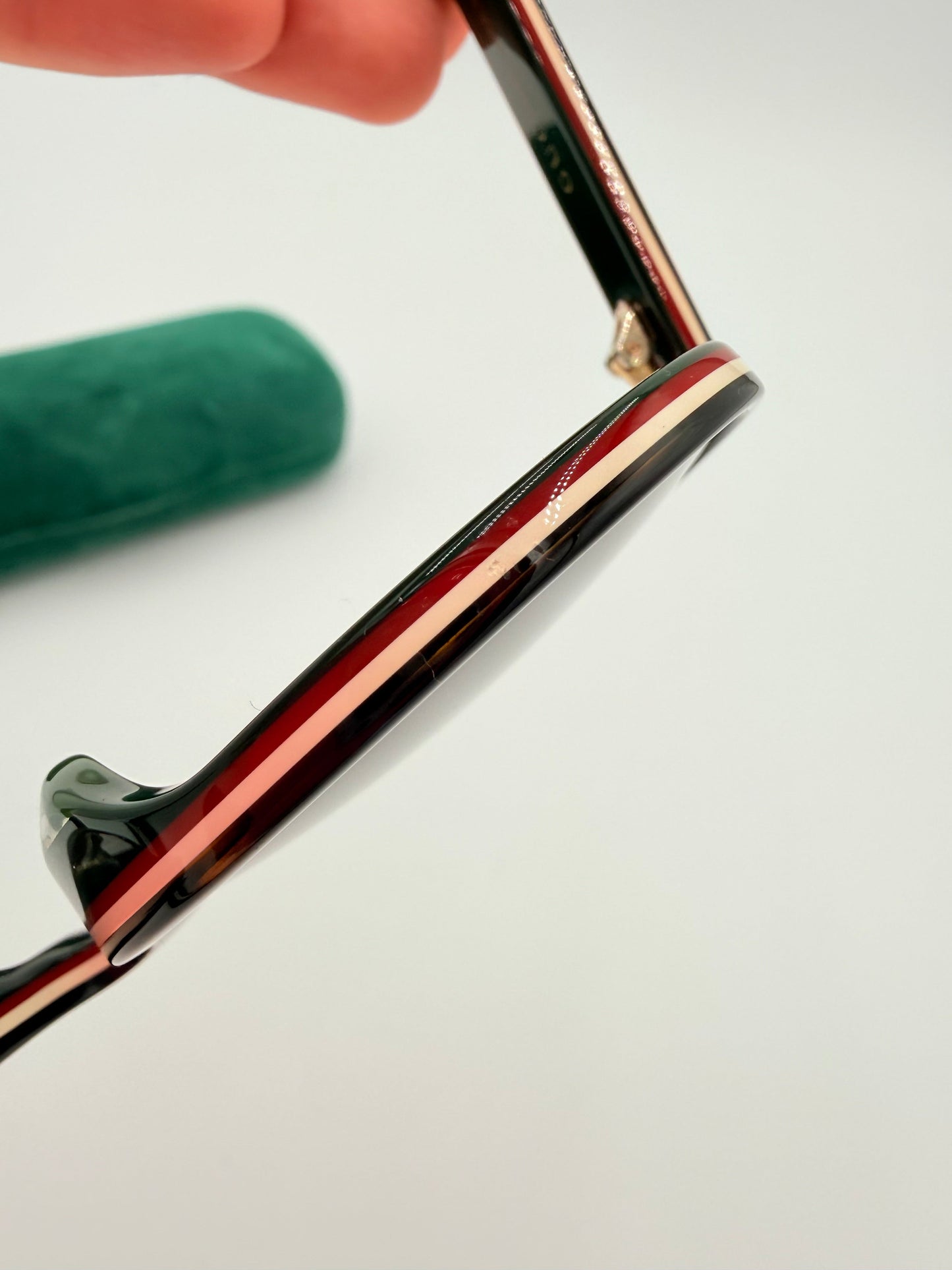 Sunglasses Luxury Designer By Gucci In Brown & Green