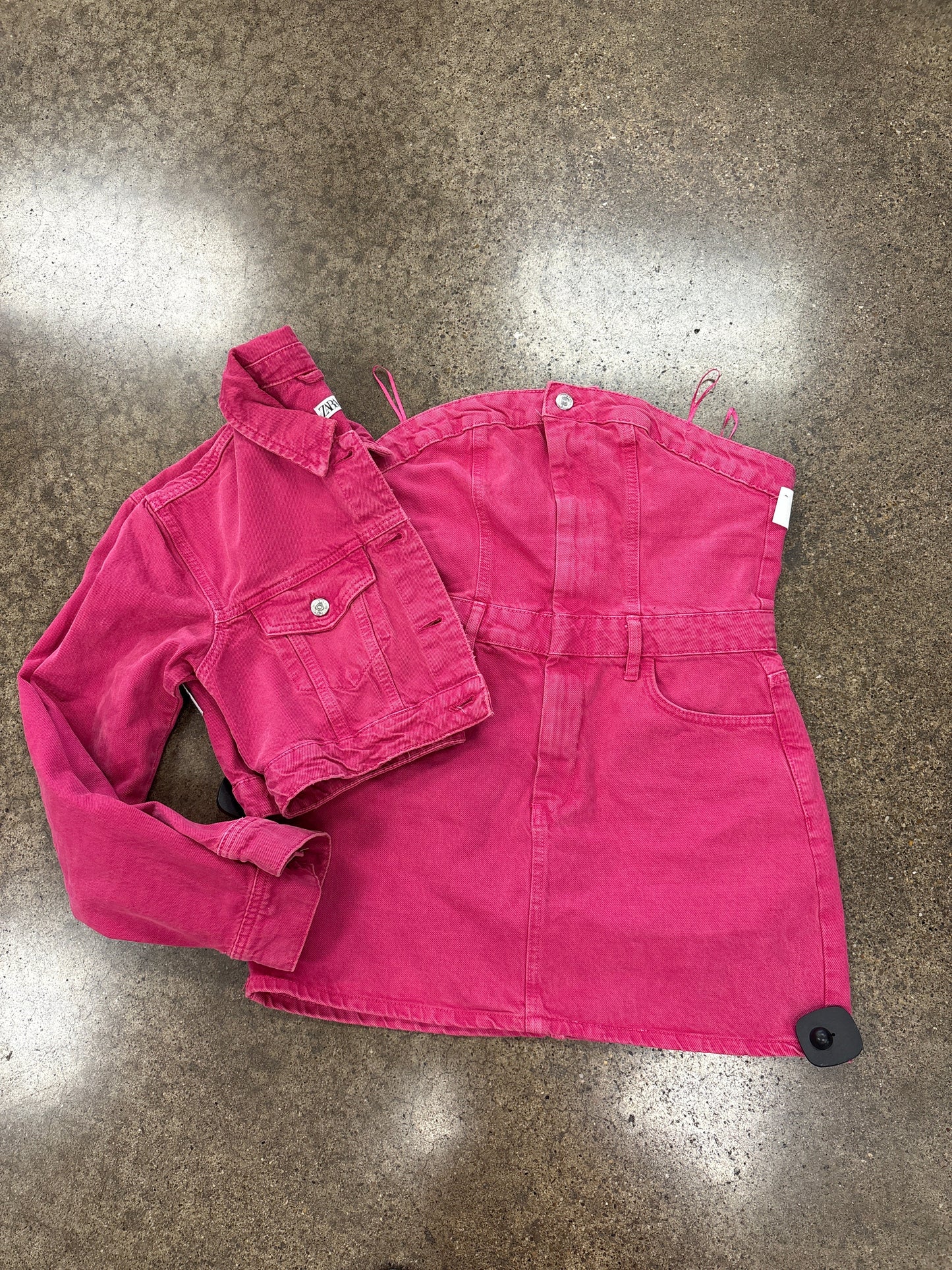 Dress Set 2Pc By Zara In Pink, Size:M