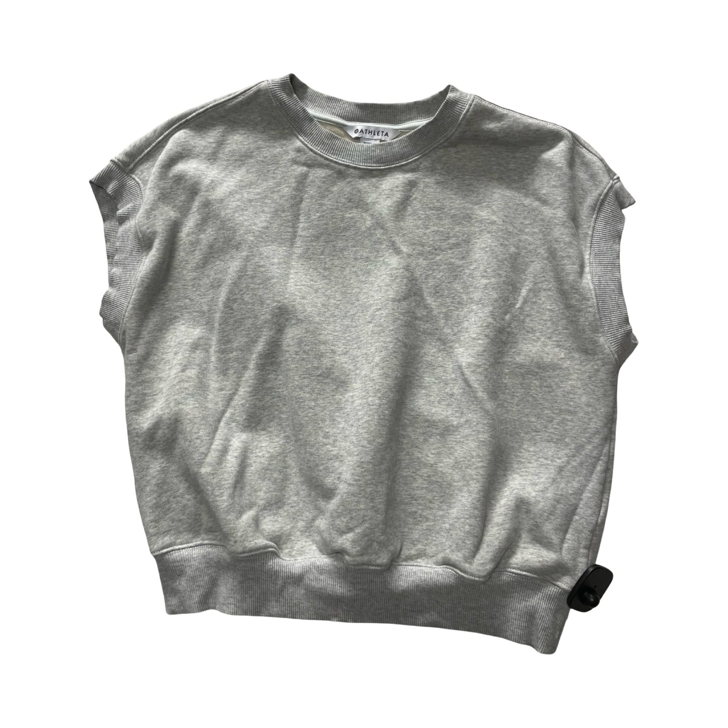 Athletic Top Ss By Athleta In Grey, Size:M