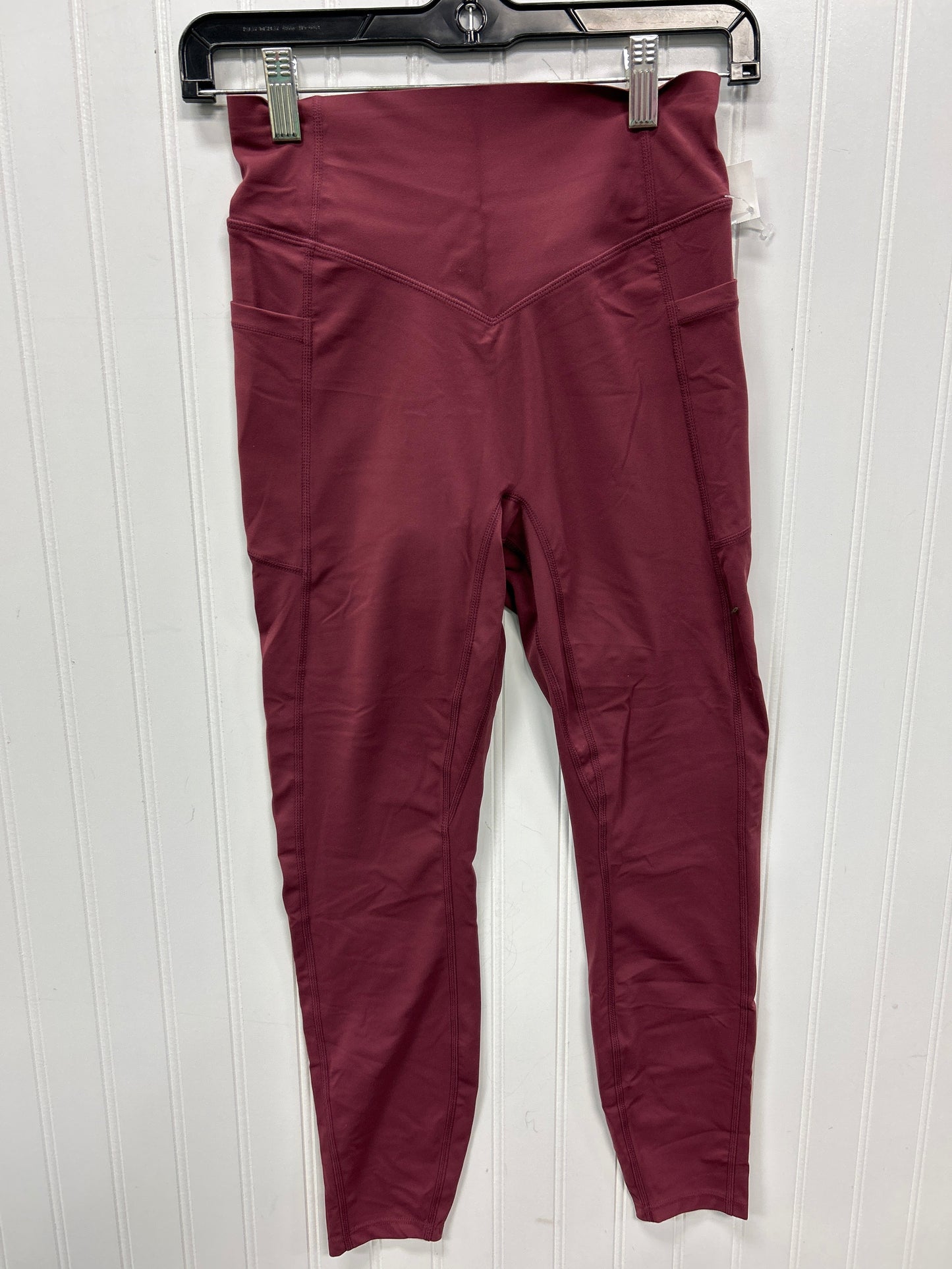 Athletic Leggings By Halara In Maroon, Size:S