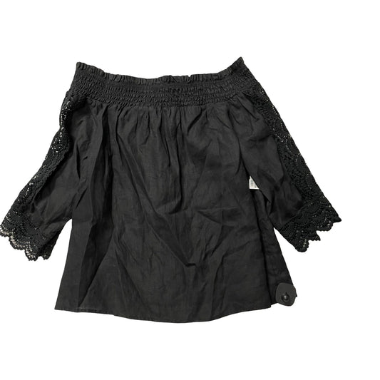 Top 3/4 Sleeve By Chicos In Black, Size:14