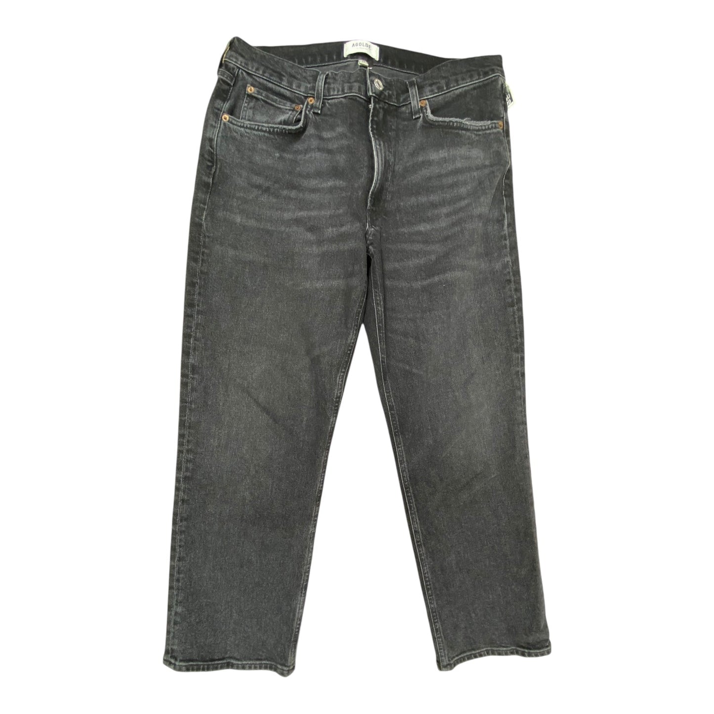 Jeans Straight By Agolde In Black, Size:8