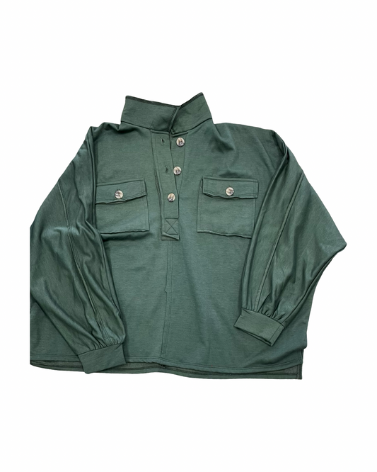 Top Ls By Reborn In Green, Size:Xl