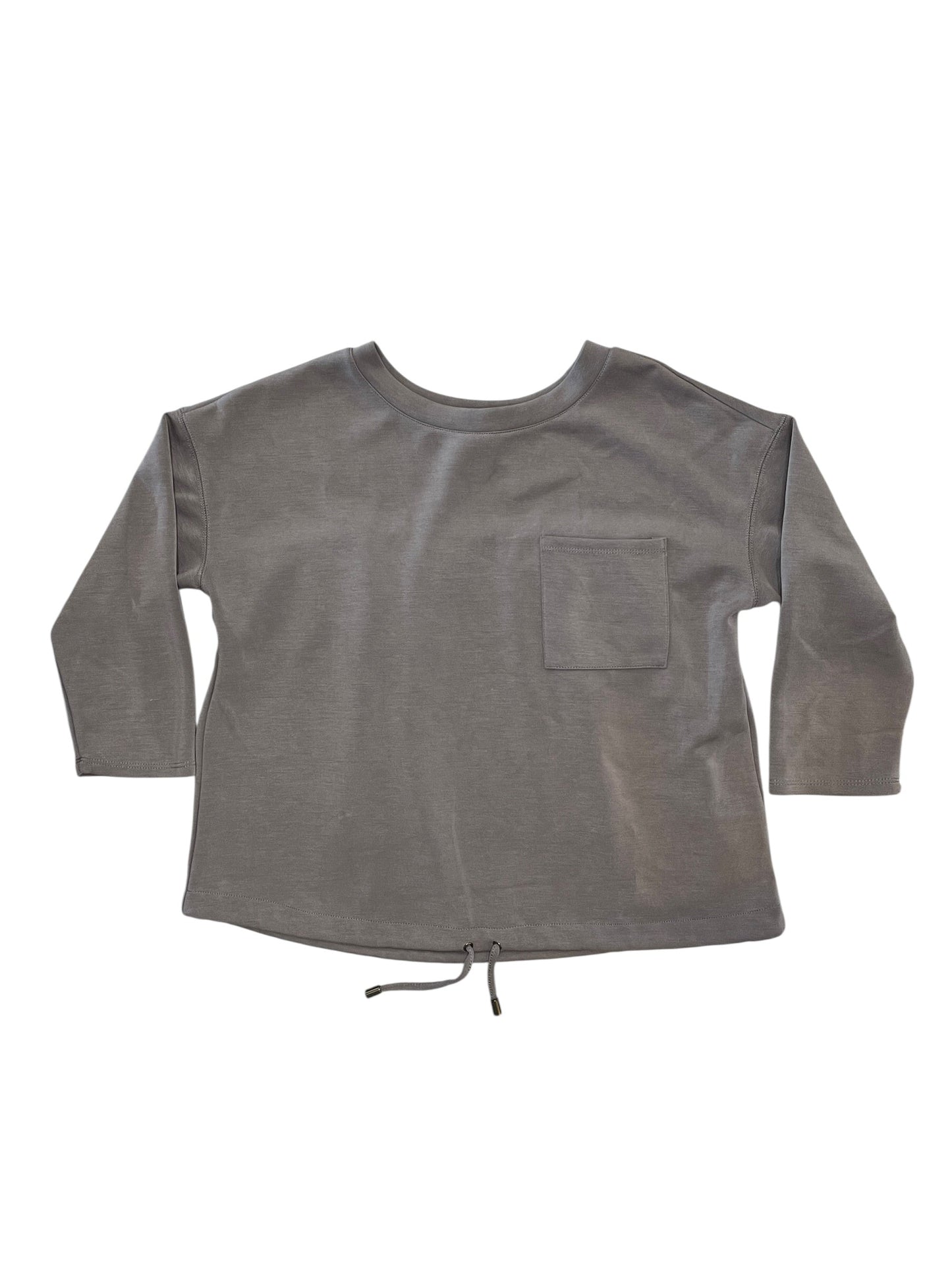 Top 3/4 Sleeve By Cable And Gauge In Grey, Size:S