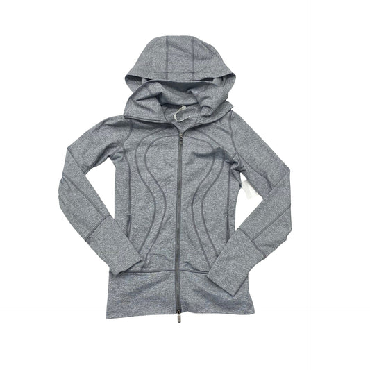 Athletic Jacket By Lululemon In Grey, Size:8