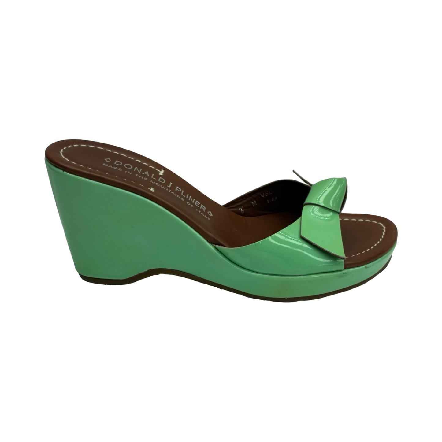 Sandals Heels Wedge By Donald Pliner In Green, Size:6