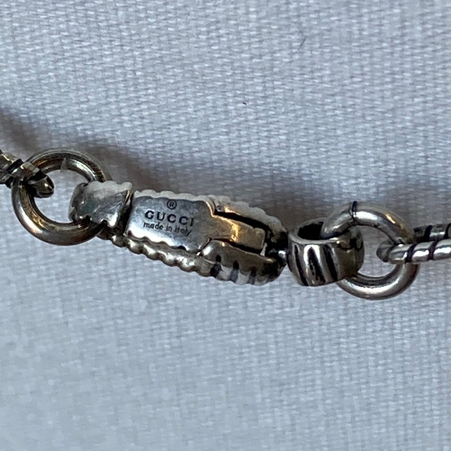 Necklace Luxury Designer By Gucci In Silver