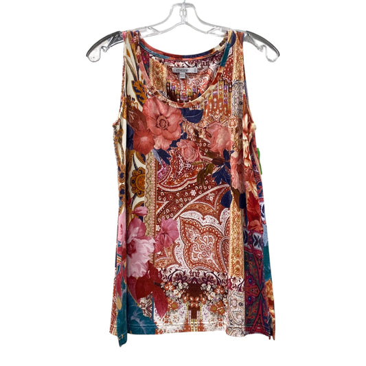 Top Sleeveless By Chicos In Orange, Size:S