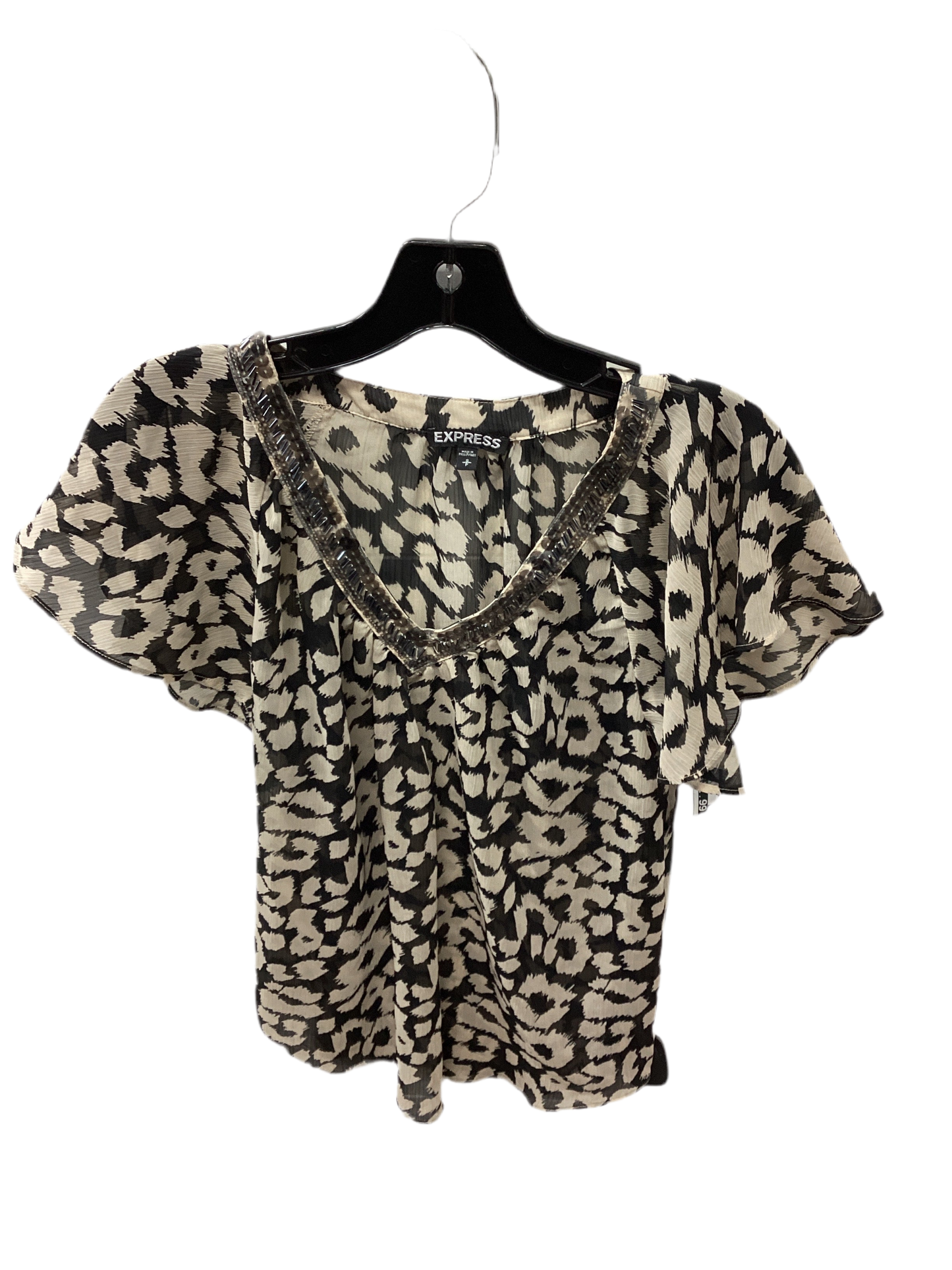 Top Ss By Express In Black & Cream, Size:S