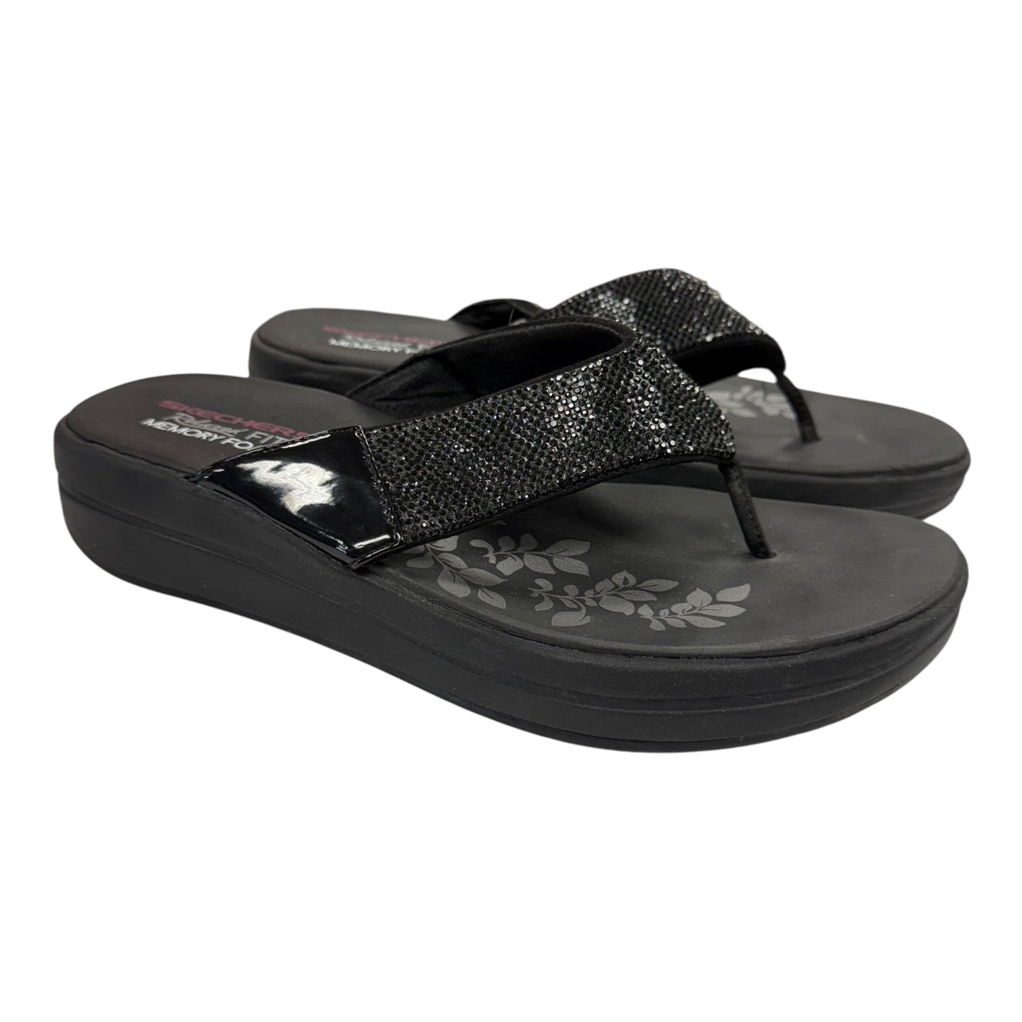Sandals Flats By Skechers In Black, Size:8