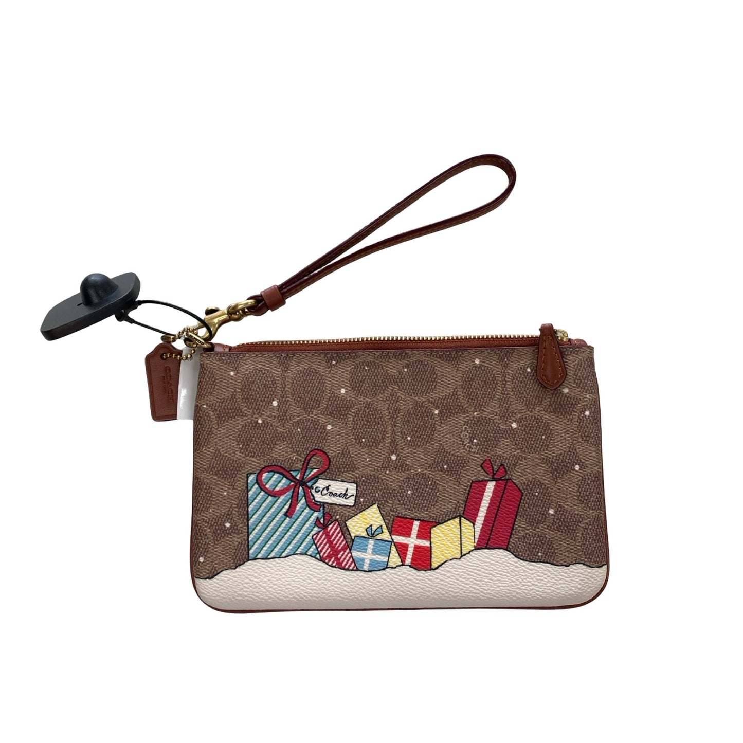 Wristlet Designer By Coach In Brown, Size:Medium