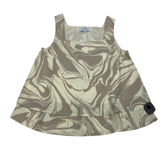 Top Sleeveless By Gilli In Brown & Cream, Size:S